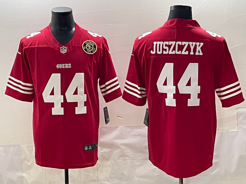Men San Francisco 49ers 44 Juszczyk red 2025 Nike Limited NFL Jersey 004